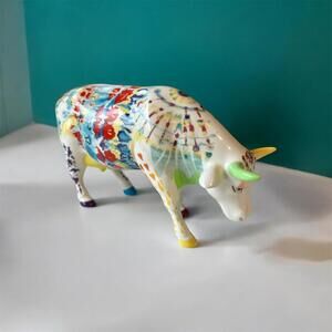 Cow Parade “Udderly Groovy Lady Belle Bennett” Figurine | Original Box